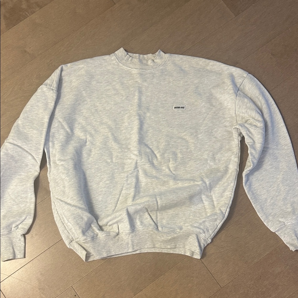 Joah Brown Light Gray Crewneck Sweater
